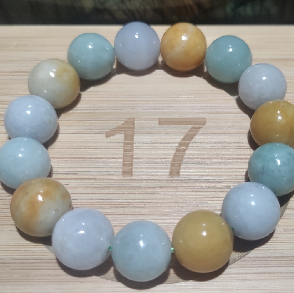 Elegant Multicolor Beaded Jade Bracelet